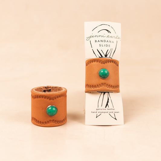 Sudded Leather Bandana Slide