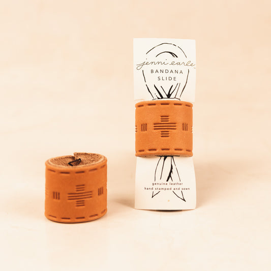 Tooled Leather Bandana Slide